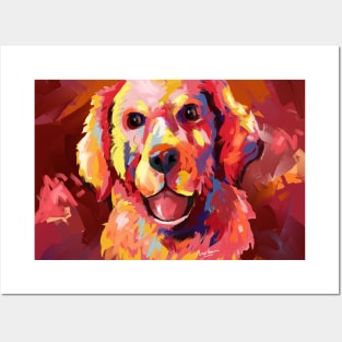 golden retriever Posters and Art